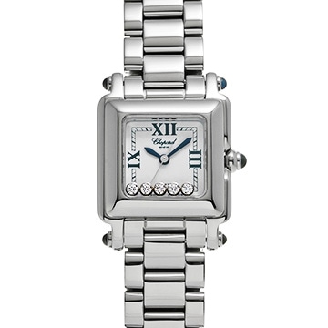 ショパール ハッピースポーツ 278893-3006 ホワイト/ダイヤモンド レディース 時計 【中古】【wristwatch】