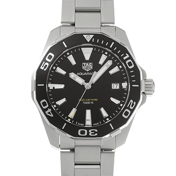 タグ ホイヤー アクアレーサー クォーツ WAY111A.BA0928 ブラック メンズ 時計 【中古】【wristwatch】