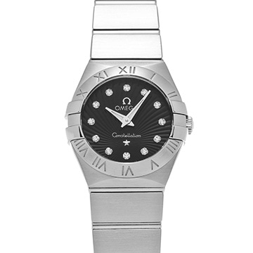 オメガ コンステレーション クォーツ 123.10.24.60.51.001 ブラック/ダイヤモンド レディース 時計 【中古】【wristwatch】