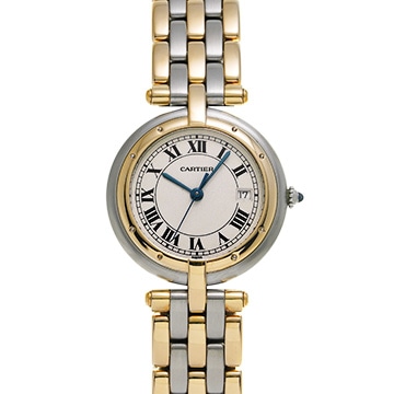 カルティエ パンテール ヴァンドーム LM 83084244 アイボリー ユニセックス 時計 【中古】【wristwatch】