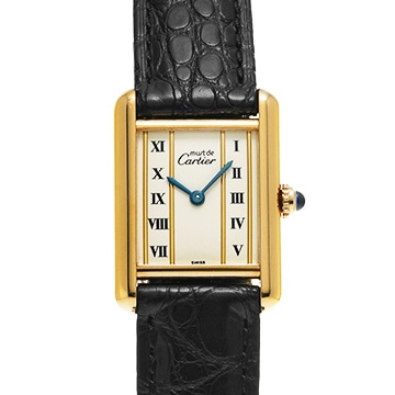 カルティエ マストタンク ヴェルメイユ SM W1003053 アイボリー レディース 時計 【中古】【wristwatch】