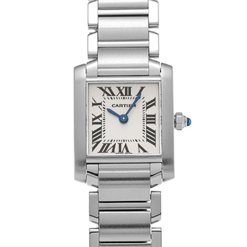 カルティエ タンクフランセーズ SM W51008Q3 シルバー レディース 時計 【中古】【wristwatch】