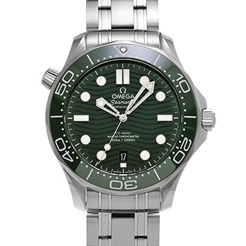 オメガ シーマスター ダイバー300 コーアクシャル マスタークロノメーター 210.30.42.20.10.001 グリーン メンズ 時計 【中古】【wristwatch】