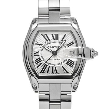 カルティエ ロードスター LM W62025V3 シルバー メンズ 時計 【中古】【wristwatch】
