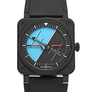 ベル＆ロス BR 03 オート41 ホライゾン BR03A-HRZ-CE/SRB ブルー/ブラック メンズ 時計 【中古】【wristwatch】
