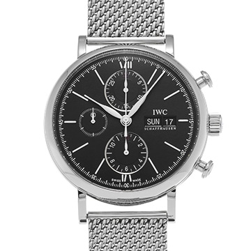 IWC ポートフィノ クロノグラフ IW391010 ブラック メンズ 時計 【中古】【wristwatch】