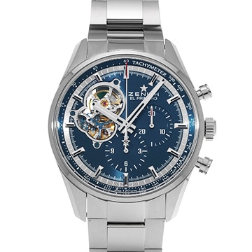 ゼニス クロノマスター エル・プリメロ オープン 03.20416.4061/51.M2040 ブルー メンズ 時計 【中古】【wristwatch】