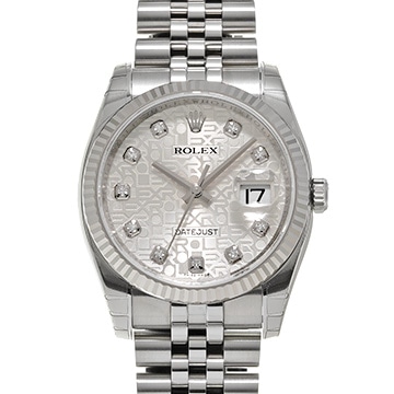ロレックス デイトジャスト 116234G シルバーコンピュータ/ダイヤモンド メンズ 時計 【中古】【wristwatch】