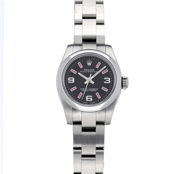 ロレックス オイスターパーペチュアル 26 176200 ブラック レディース 時計 【中古】【wristwatch】
