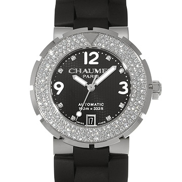 ショーメ クラスワン W17289-38G ブラック/ダイヤモンド レディース 時計 【中古】【wristwatch】