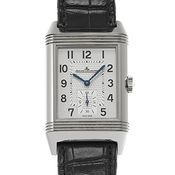 ジャガー ルクルト レベルソ クラシック ラージ デュオ スモールセコンド Q3848420 シルバーグレー/ブラック メンズ 時計 【中古】【wristwatch】