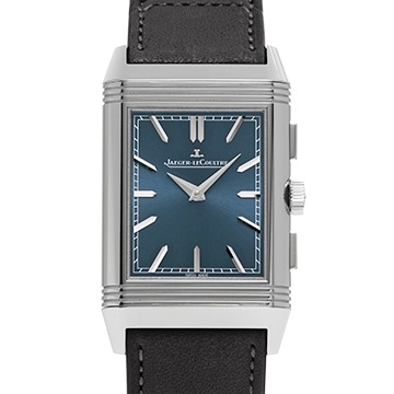 ジャガー ルクルト レベルソ・トリビュート クロノグラフ Q389848J ブルーグレー/オープンワーク メンズ 時計 【中古】【wristwatch】