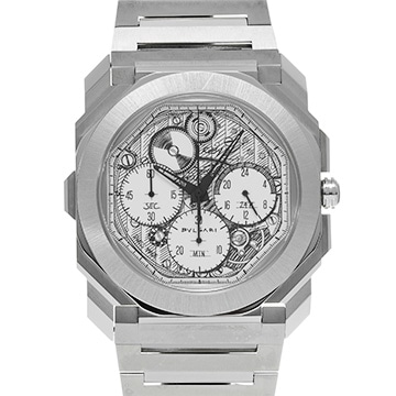 ブルガリ オクト フィニッシモ スケッチ クロノグラフ GMT BGO43SXTCHGMT ホワイト メンズ 時計 【中古】【wristwatch】
