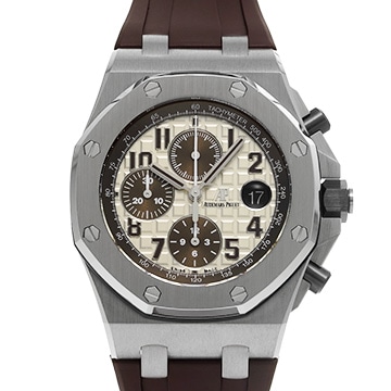 オーデマ ピゲ ロイヤルオーク オフショア クロノグラフ 26470ST.OO.A801CR.01 アイボリー/ブラウン メンズ 時計 【中古】【wristwatch】