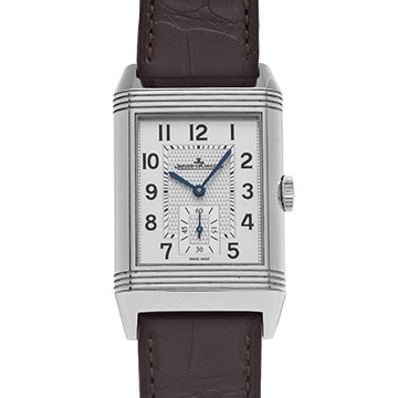 ジャガー ルクルト レベルソ クラシック ラージ デュオ スモールセコンド Q3848420 シルバーグレー/ブラック メンズ 時計 【中古】【wristwatch】