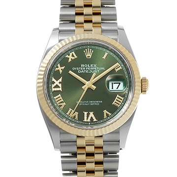 ロレックス デイトジャスト 36 126233 オリーブグリーン/ダイヤモンド メンズ 時計 【新品】【wristwatch】