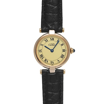 カルティエ マスト ヴァンドーム ヴェルメイユ 590004 アイボリー レディース 時計 【中古】【wristwatch】