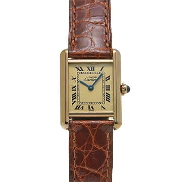 カルティエ マストタンク ヴェルメイユ SM W1003154 アイボリー レディース 時計 【中古】【wristwatch】