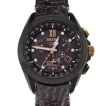 セイコー アストロン ダイヤモンド リミテッドエディション SBXB083 ブラウン/ダイヤモンド メンズ 時計 【中古】【wristwatch】