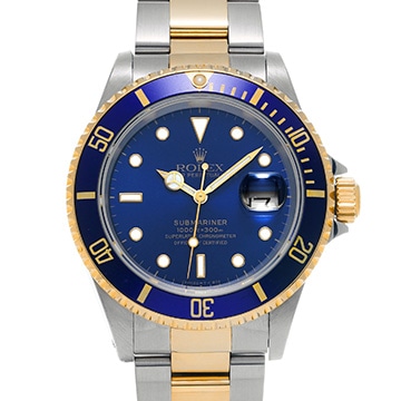 ロレックス サブマリーナ デイト 16613 ブルー メンズ 時計 【中古】【wristwatch】
