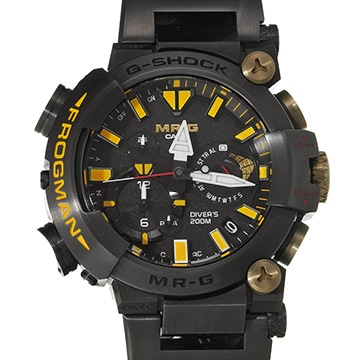 カシオ G-SHOCK MR-G フロッグマン Wアニバーサリー MRG-BF1000E-1A9JR ブラック メンズ 時計 【中古】【wristwatch】