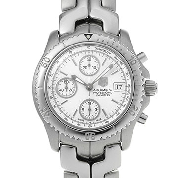 タグ ホイヤー リンク オートマティック クロノグラフ CT2112.BA0551 ホワイト メンズ 時計 【中古】【wristwatch】