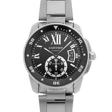 カルティエ カリブル ドゥ カルティエ ダイバー W7100057 ブラック メンズ 時計 【中古】【wristwatch】