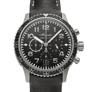 ブレゲ トランスアトランティック タイプXXI 3810TI/H2/3ZU ブラック メンズ 時計 【中古】【wristwatch】