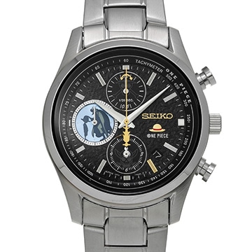 セイコー ワンピース 25周年記念モデル 7T92-HDN0 ブラック メンズ 時計 【中古】【wristwatch】