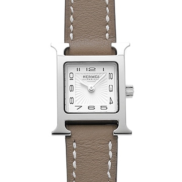 エルメス Hウォッチ ミニ 037883WW00 ホワイト/ダイヤモンド レディース 時計 【中古】【wristwatch】