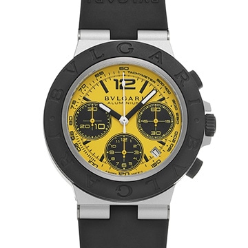 ブルガリ アルミニウム グランツーリスモ 限定モデル 104006 イエロー メンズ 時計 【中古】【wristwatch】