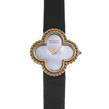 ヴァン クリーフ&アーペル アルハンブラ スモールモデル VCARD22000 ホワイトシェル レディース 時計 【中古】【wristwatch】