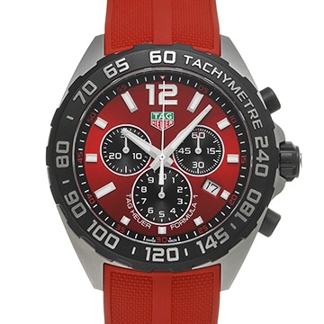 タグ ホイヤー フォーミュラ1 クォーツ クロノグラフ CAZ101AN.FT8055 レッド/ブラック メンズ 時計 【中古】【wristwatch】