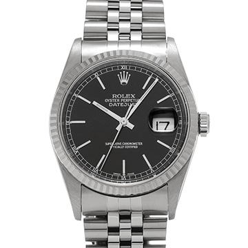 ロレックス デイトジャスト 16234 ブラック メンズ 時計 【中古】【wristwatch】