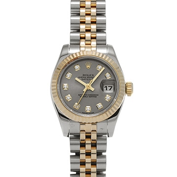 ロレックス デイトジャスト 179173G グレー/ダイヤモンド レディース 時計 【中古】【wristwatch】