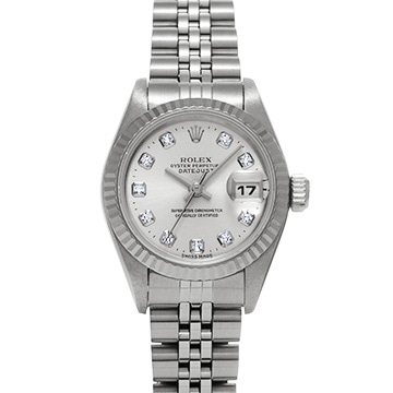 ロレックス デイトジャスト 69174G シルバー/ダイヤモンド レディース 時計 【中古】【wristwatch】