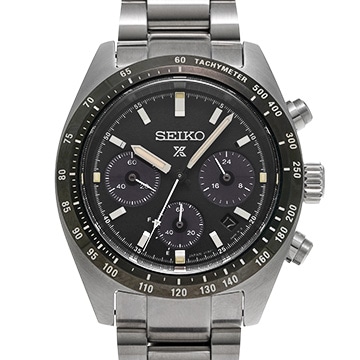 セイコー プロスペックス スピードタイマー ソーラークロノグラフ SBDL091 ブラック メンズ 時計 【中古】【wristwatch】