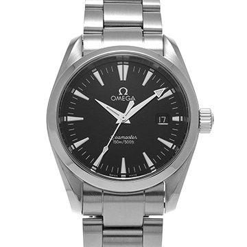 オメガ シーマスター アクアテラ クォーツ 2518.50 ブラック メンズ 時計 【中古】【wristwatch】