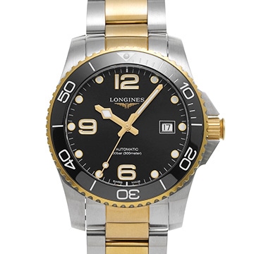 ロンジン ハイドロコンクエスト L3.781.3.56.7 ブラック メンズ 時計 【中古】【wristwatch】