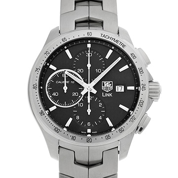 タグ ホイヤー リンク キャリバー16 クロノグラフ CAT2010.BA0952 ブラック メンズ 時計 【中古】【wristwatch】