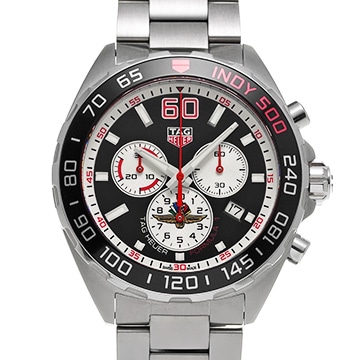 タグ ホイヤー フォーミュラ1 クォーツ クロノグラフ インディ500 CAZ101V.BA0842 ブラック/シルバー メンズ 時計 【中古】【wristwatch】
