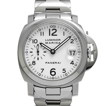 パネライ ルミノールマリーナ オートマティック PAM00051 ホワイト メンズ 時計 【中古】【wristwatch】