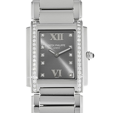 パテック フィリップ トゥエンティ-4 4910/10A-010 グレー/ダイヤモンド レディース 時計 【中古】【wristwatch】