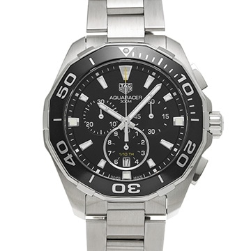 タグ ホイヤー アクアレーサー クォーツ クロノグラフ CAY111A.BA0927 ブラック メンズ 時計 【中古】【wristwatch】