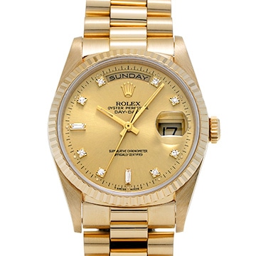 ロレックス デイデイト 18238A シャンパン/ダイヤモンド メンズ 時計 【中古】【wristwatch】