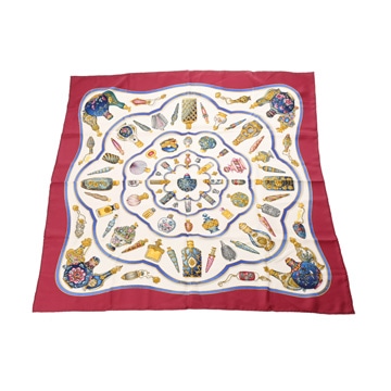 エルメス カレ 90 QU IMPORTE LE FLACON マルチカラー シルク100％ レディース 【中古】【other】