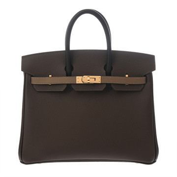 エルメス バーキン 25 トリコロール エコルセ/エトゥープ/ブラック ヴォーエプソン レディース バッグ 【中古】【bag】