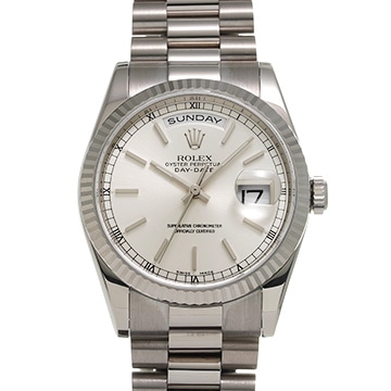 ロレックス デイデイト 118239 シルバー メンズ 時計 【中古】【wristwatch】