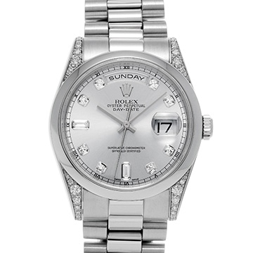 ロレックス デイデイト 118296A シルバー/ダイヤモンド メンズ 時計 【中古】【wristwatch】