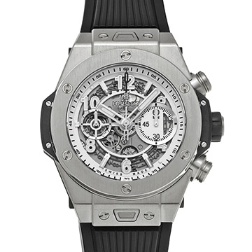 ウブロ ビッグバン ウニコ チタニウム ブラック&ホワイト 411.NE.2010.LR.JSM15 マットホワイトスケルトン メンズ 時計 【中古】【wristwatch】